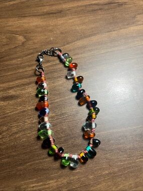 Multicolor Glass Teardrop Glass Bead Bracelet - Women Jewelry